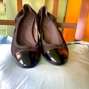 Calvin Klein black ballet flats